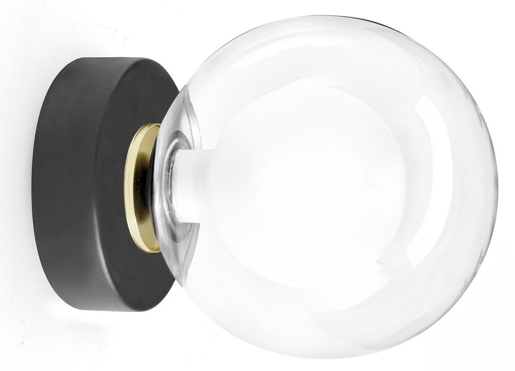 Miloox Cosmo lámpara de pared 1x40 W negro-transparente 1744.167