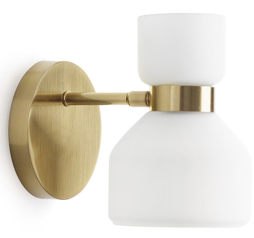 Miloox Fifty lámpara de pared 1x40 W blanco-oro 1744.17