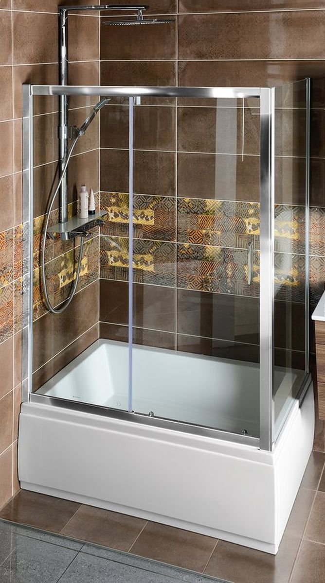 Polysan Deep pared de mampara 75 cm una pieza cromo brillo/vidrio transparente MD3116