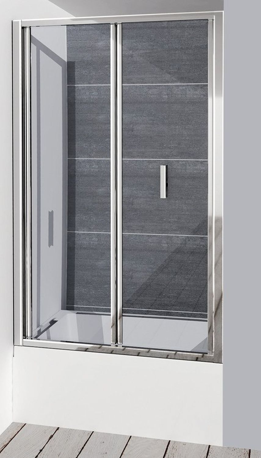 Polysan Deep puerta de ducha 100 cm plegable cromo brillante/vidrio transparente MD1910