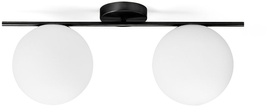 Miloox Jugen Black lámpara de techo 2x40 W blanco-negro 1744.201