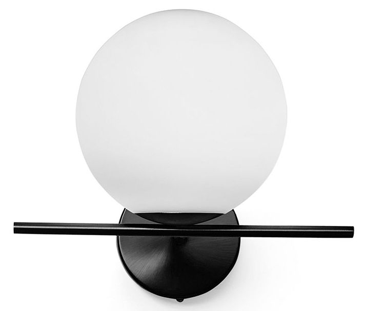 Miloox Jugen Black lámpara de pared 1x40 W blanco-negro 1744.207