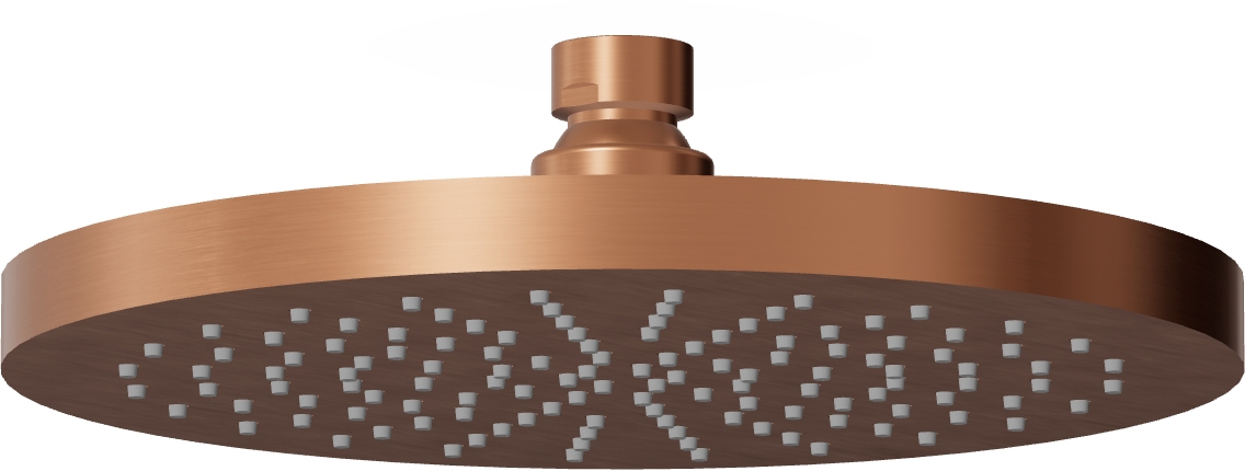 Zucchetti Helm ducha con efecto lluvia 20x20 cm circular cobre Z94263.XP91