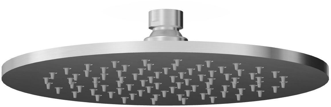 Zucchetti Helm ducha con efecto lluvia 22x22 cm circular acero Z94261.X