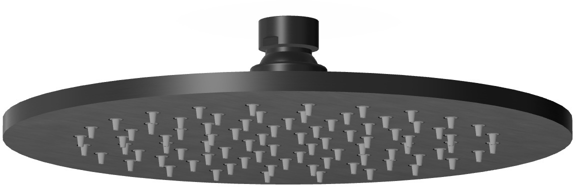 Zucchetti Helm ducha con efecto lluvia 22x22 cm circular negro Z94261.XP81