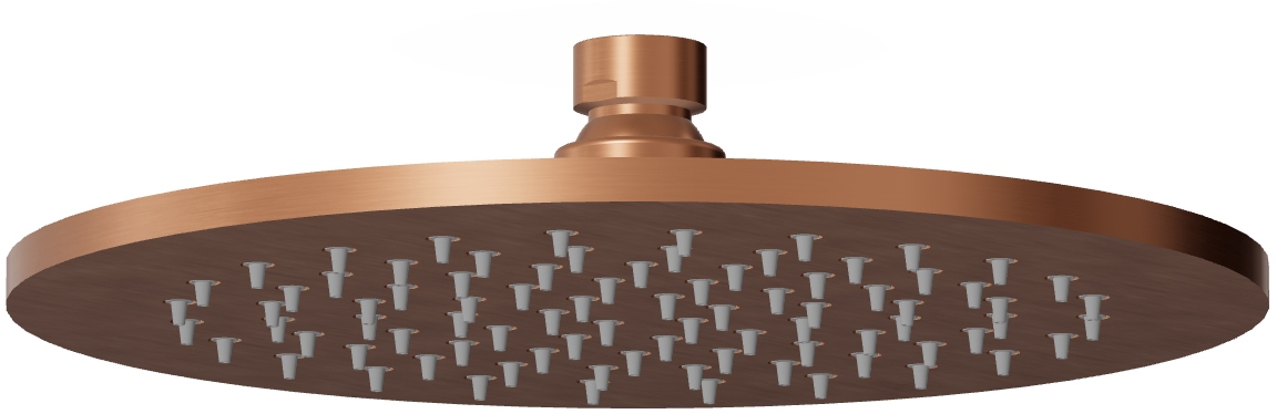 Zucchetti Helm ducha con efecto lluvia 22x22 cm circular cobre Z94261.XP91