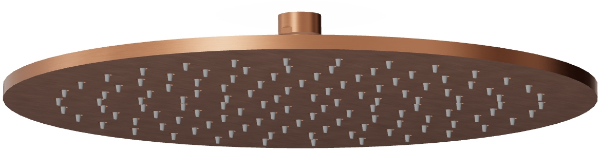 Zucchetti Helm ducha con efecto lluvia 32x32 cm circular cobre Z94262.XP91