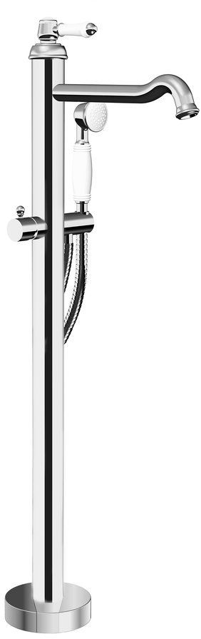 Sapho Vienna grifo de bañera y ducha en suelo cromo VO021