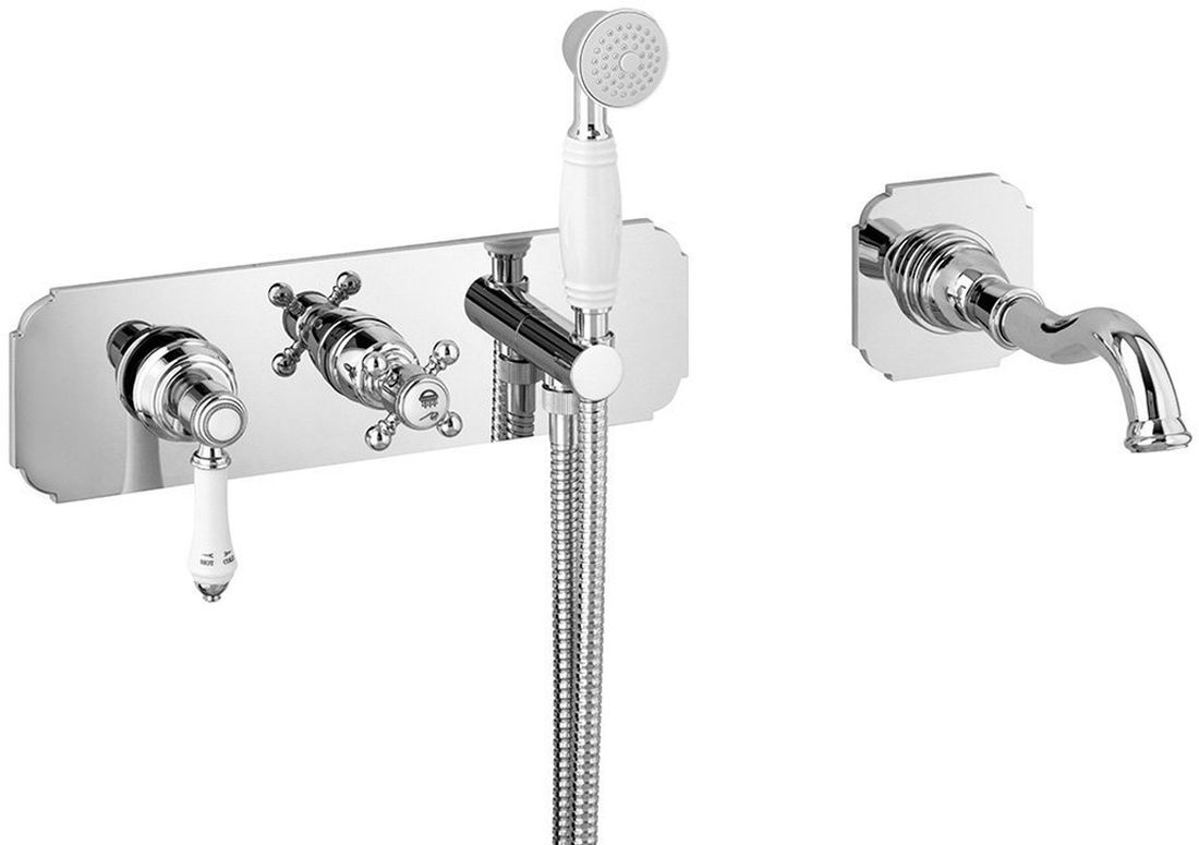 Sapho Vienna grifo de bañera y ducha empotrado cromo VO243