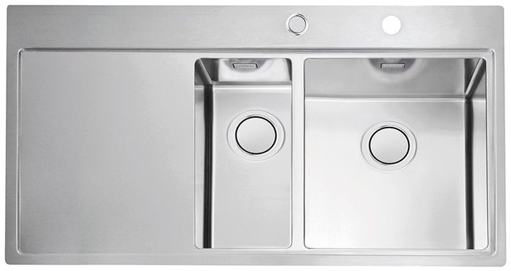 Alveus Pure fregadero de acero 98x52.2 cm acero 1123794