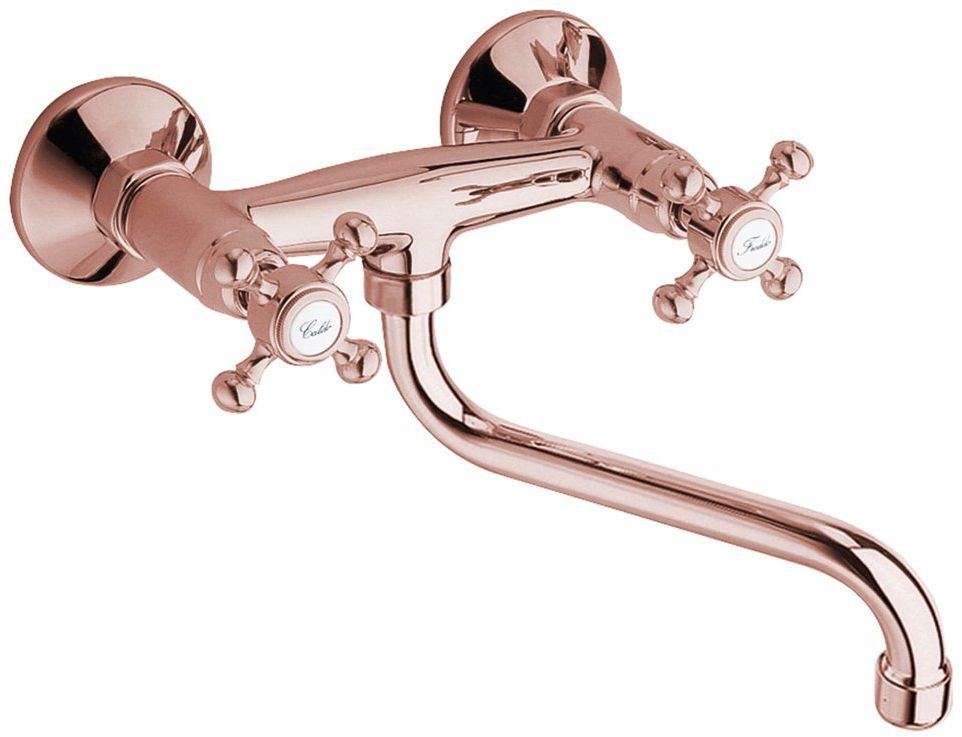Sapho Antea grifo para lavabo a pared oro 3067