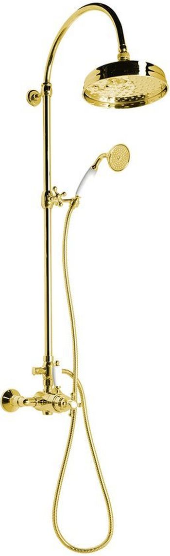 Sapho Antea conjunto de ducha a pared con termostato oro SET045