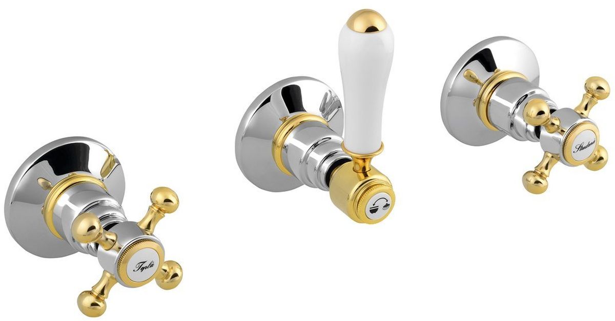 Sapho Antea grifo para ducha empotrado cromo-oro SET305-102