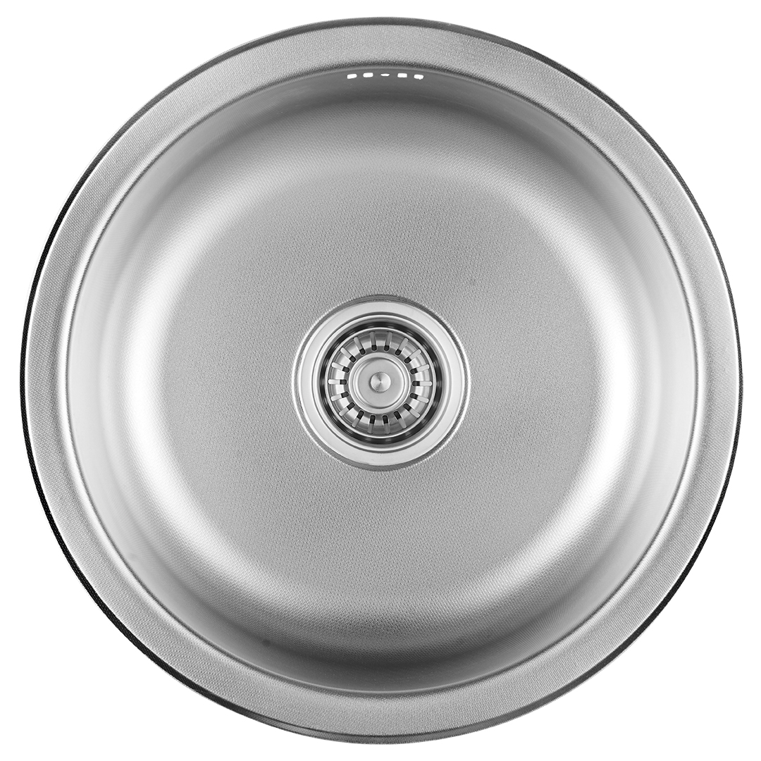 Kuchinox Normal fregadero de acero con sifón 43x43 cm SGN388T