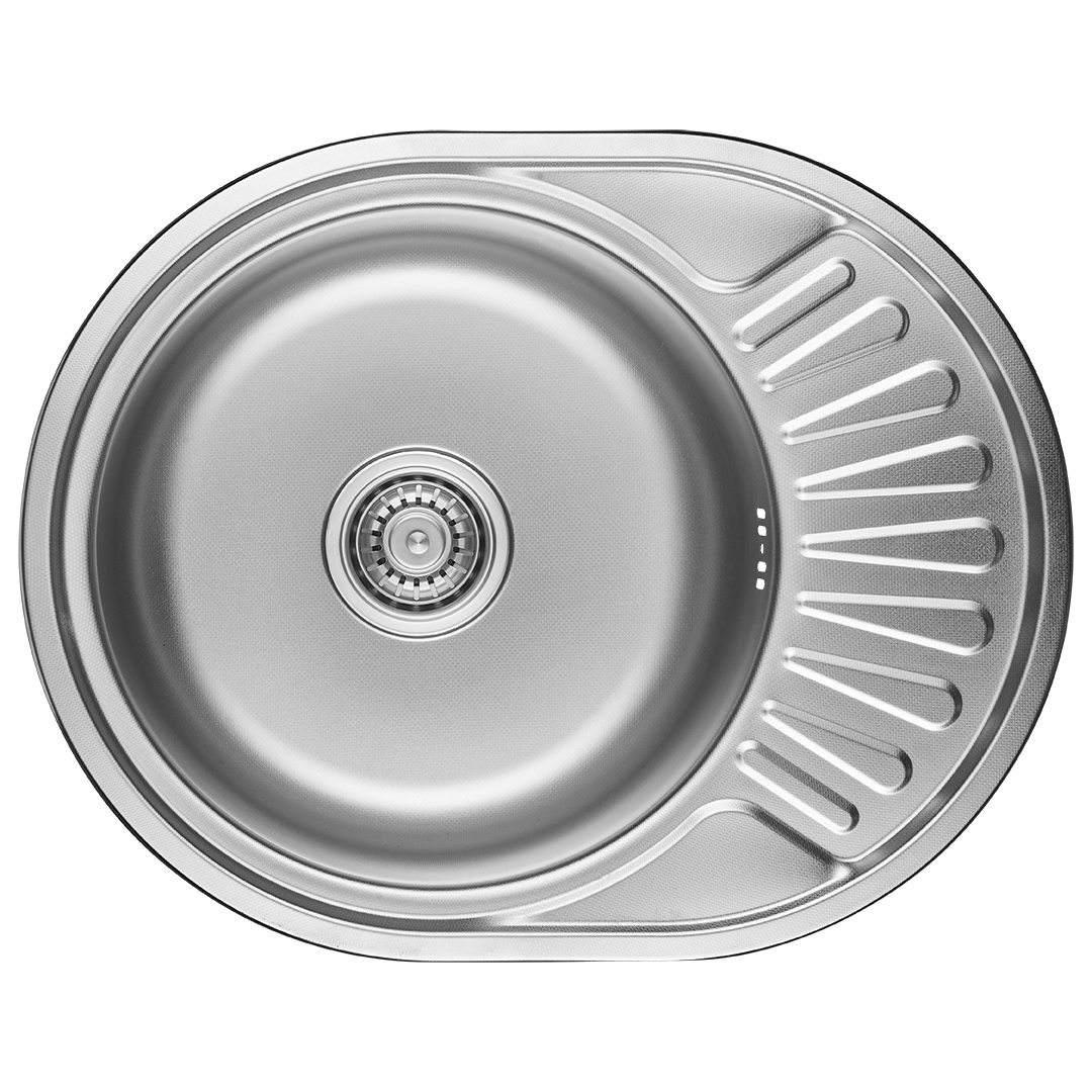 Kuchinox Normal fregadero de acero con sifón 57x45 cm SGN383T