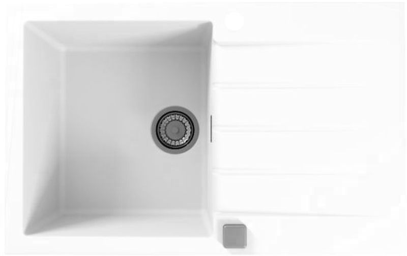 Alveus Cadit fregadero de granito 79x50 cm blanco 1132022