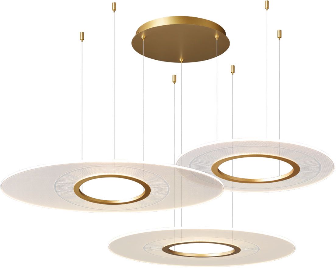Altavola Design Eclipse lámpara colgante 3x80 W transparente-oro LA116/P3_97_3k_gold