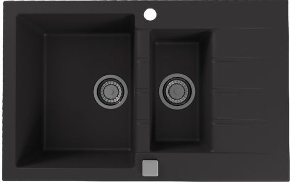 Alveus Cadit fregadero de granito 79x50 cm negro 1131361