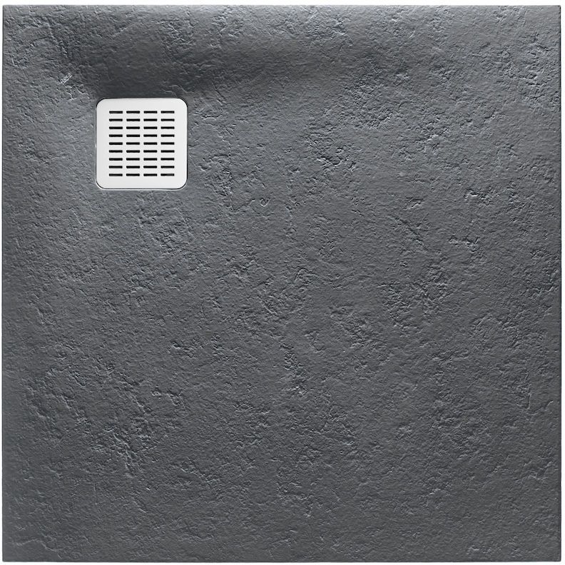 Roca Terran plato de ducha cuadrado 100x100 cm gris AP1033E83E801200