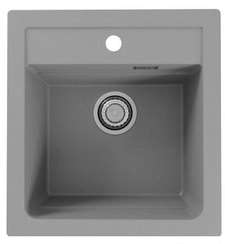 Alveus Atrox fregadero de granito 50x47 cm gris/grafito/ónix 1131989