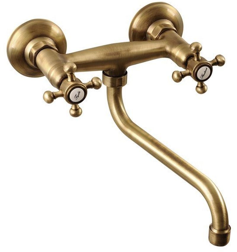 Sapho Antea grifo para lavabo a pared latón/bronce antiguo 3066