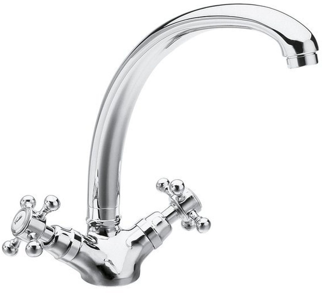 Sapho Antea grifo de cocina de pie cromo 3111