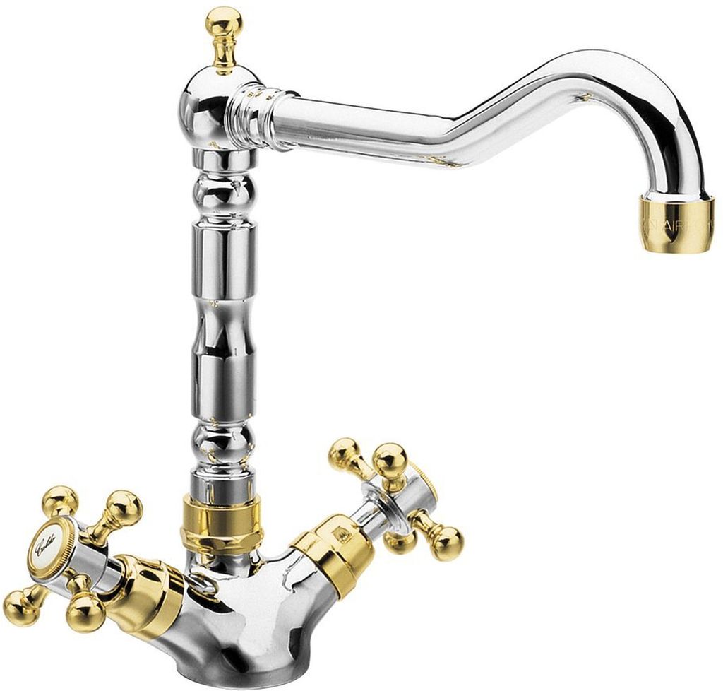 Sapho Antea grifo de cocina de pie cromo-oro/oro arcaico 3122