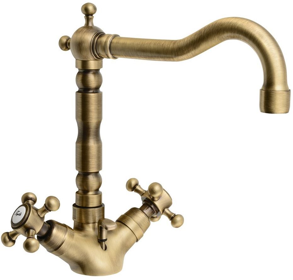 Sapho Antea grifo para lavabo de pie latón/bronce antiguo 3376