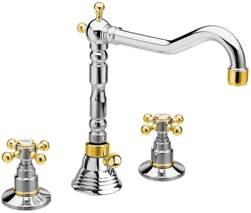Sapho Antea grifo para lavabo de pie cromo-oro 3222