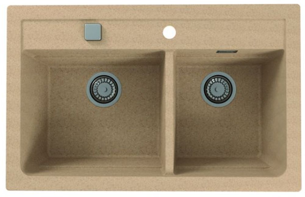 Alveus Atrox fregadero de granito 79x50 cm beige 1132000