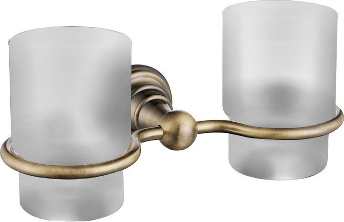 Sapho Diamond vaso para cepillos de dientes blanco-marrón 1318-05