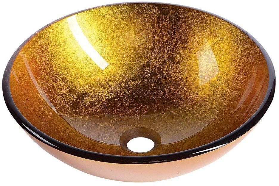 Sapho Beauty lavabo 42x42 cm circular sobre encimera brillante 2501-19