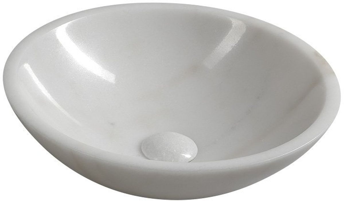 Sapho Blok lavabo 40x40 cm circular sobre encimera blanco 2401-34