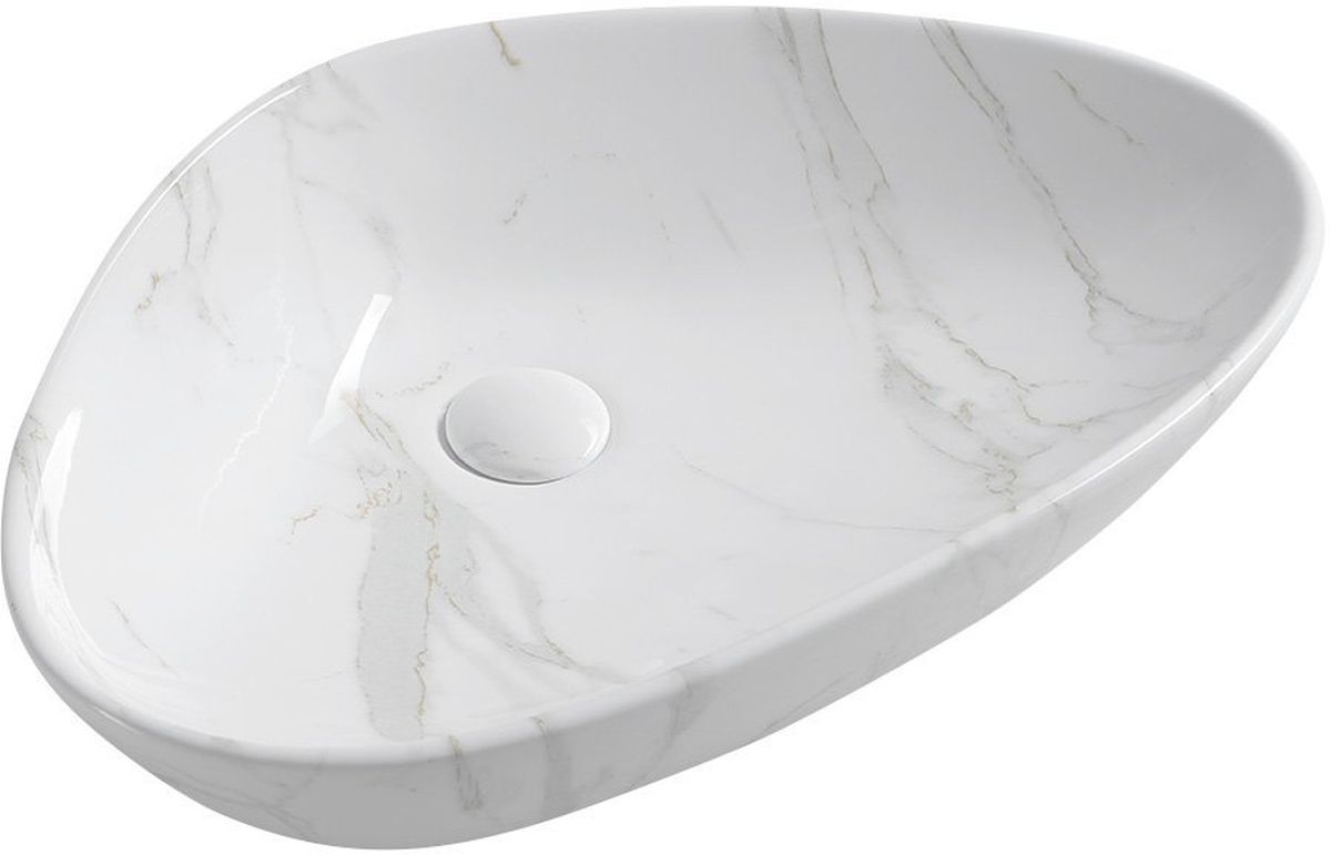 Sapho Dalma lavabo 58.5x39 cm oval sobre encimera blanco MM217