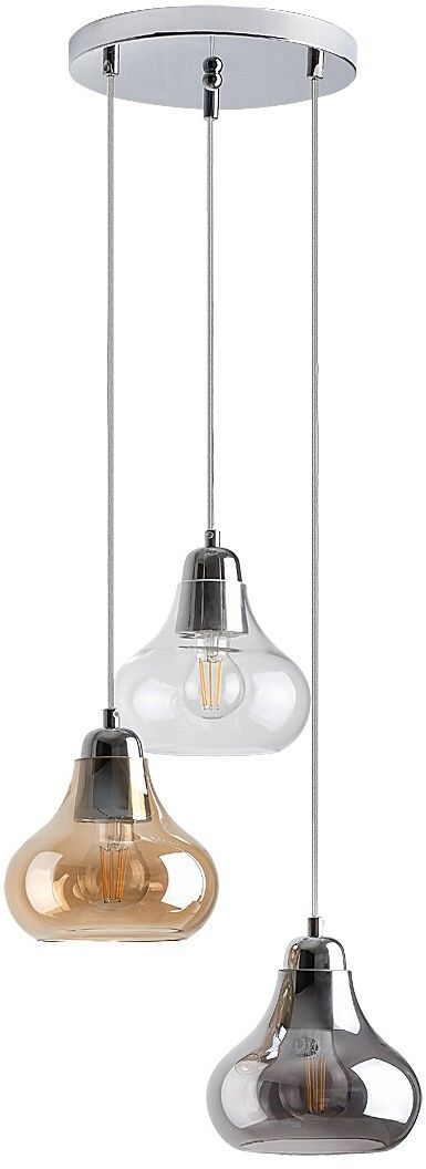 Rabalux Jezabel lámpara colgante 3x60 W cromo-humado 7977