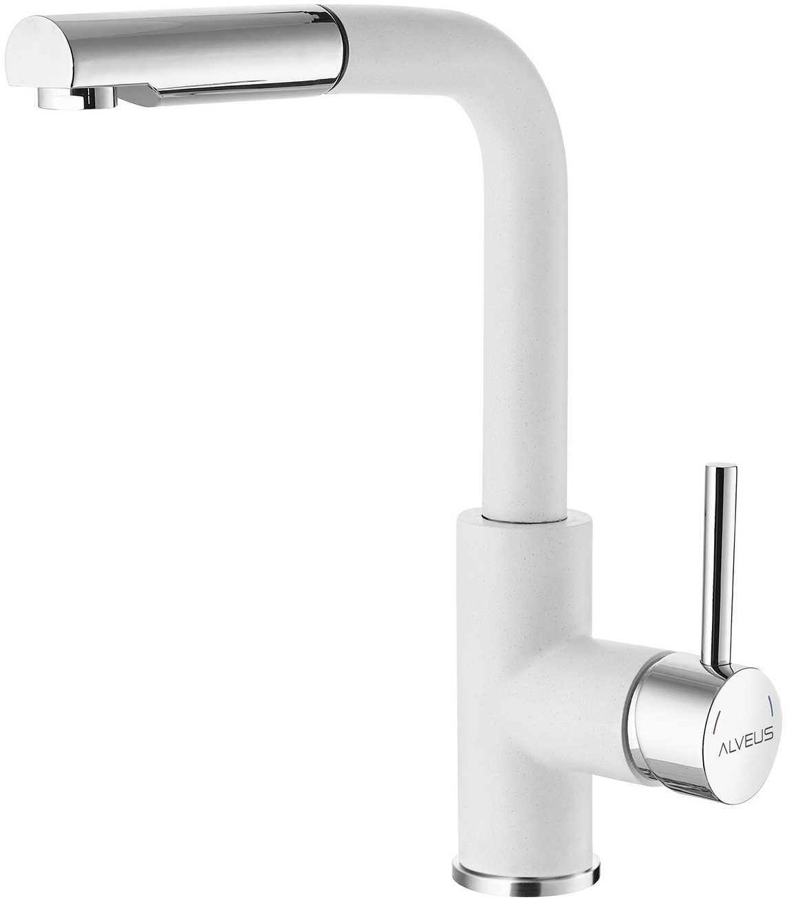 Alveus Siros grifo de cocina de pie blanco 1129046
