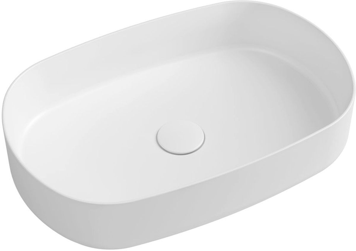 Isvea Infinity lavabo 55x36 cm oval sobre encimera blanco 10NF65055