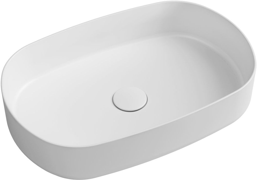 Isvea Infinity lavabo 55x36 cm oval sobre encimera blanco 10NF65055-2L