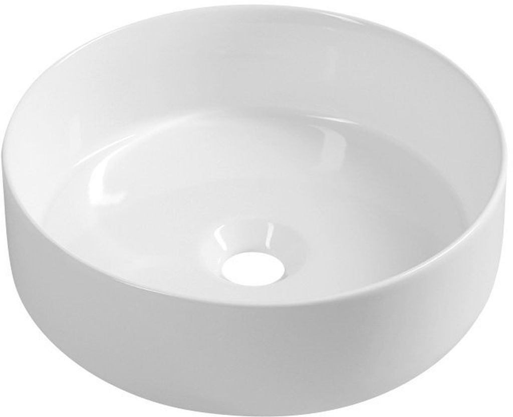 Isvea Infinity lavabo 36x36 cm circular sobre encimera blanco 10NF65036