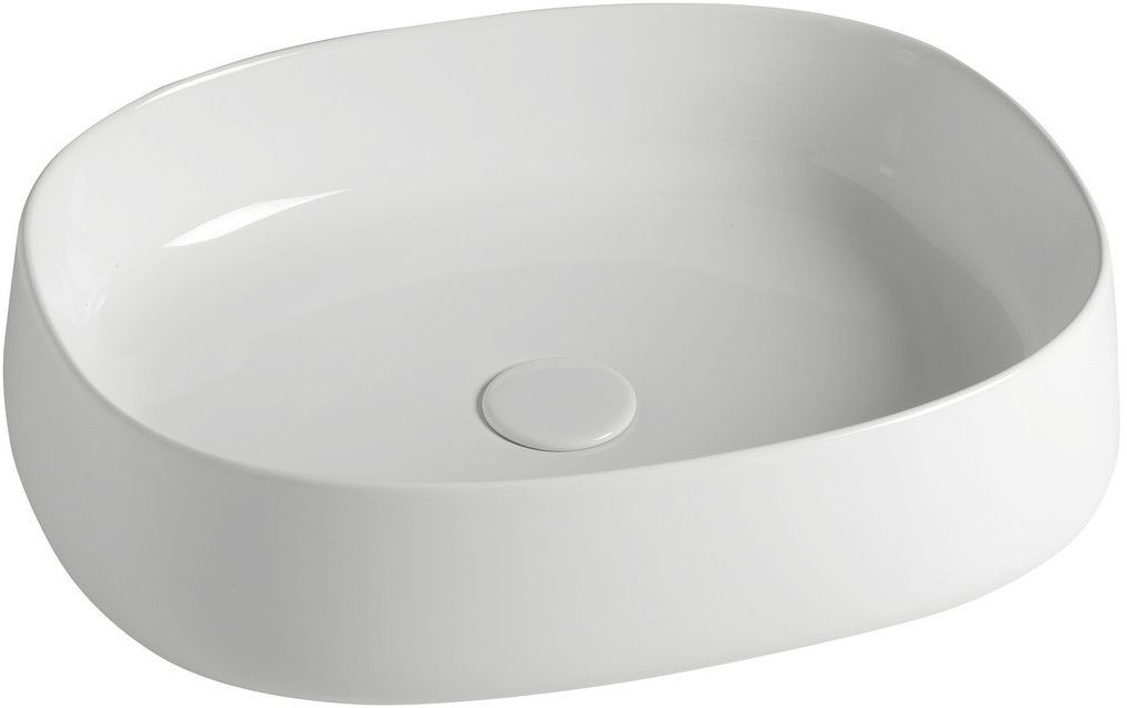 Sapho Jumper lavabo 50x40 cm rectangular sobre encimera blanco WH071