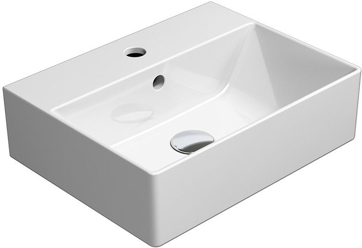 GSI Kube X lavabo 45x35 cm rectangular clásico-sobre encimera blanco 9485111