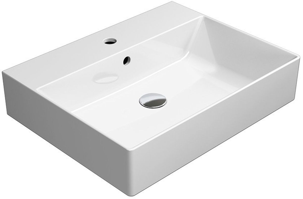 GSI Kube X lavabo 60x47 cm rectangular clásico-sobre encimera blanco 9431111