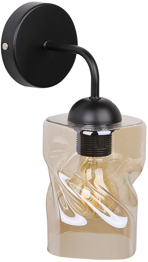 Candellux Felis lámpara de pared 1x60 W negro-ámbar 21-00163