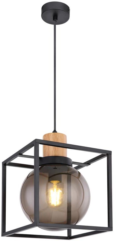 Candellux Retro lámpara colgante 1x40 W negro-humado 31-00743