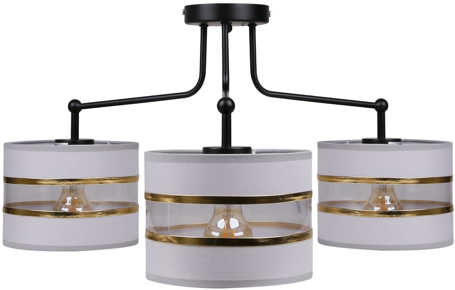 Candellux Andy lámpara de techo 3x40 W negro-oro-gris 33-00514