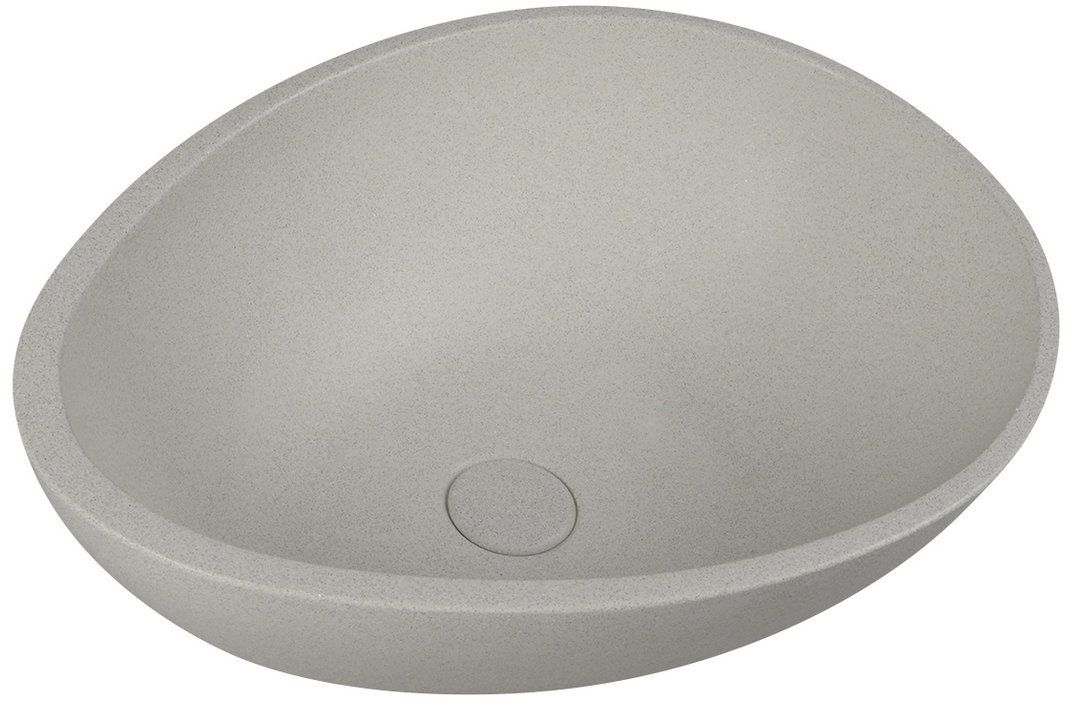 Sapho Punc lavabo 53.4x39 cm oval sobre encimera marrón/beige BH7000