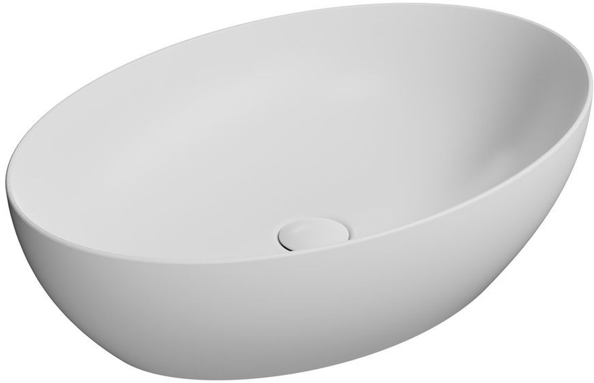 GSI Pura lavabo 60x42 cm oval sobre encimera blanco 884209