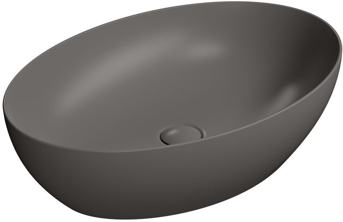 GSI Pura lavabo 60x42 cm oval sobre encimera marrón/beige 884216