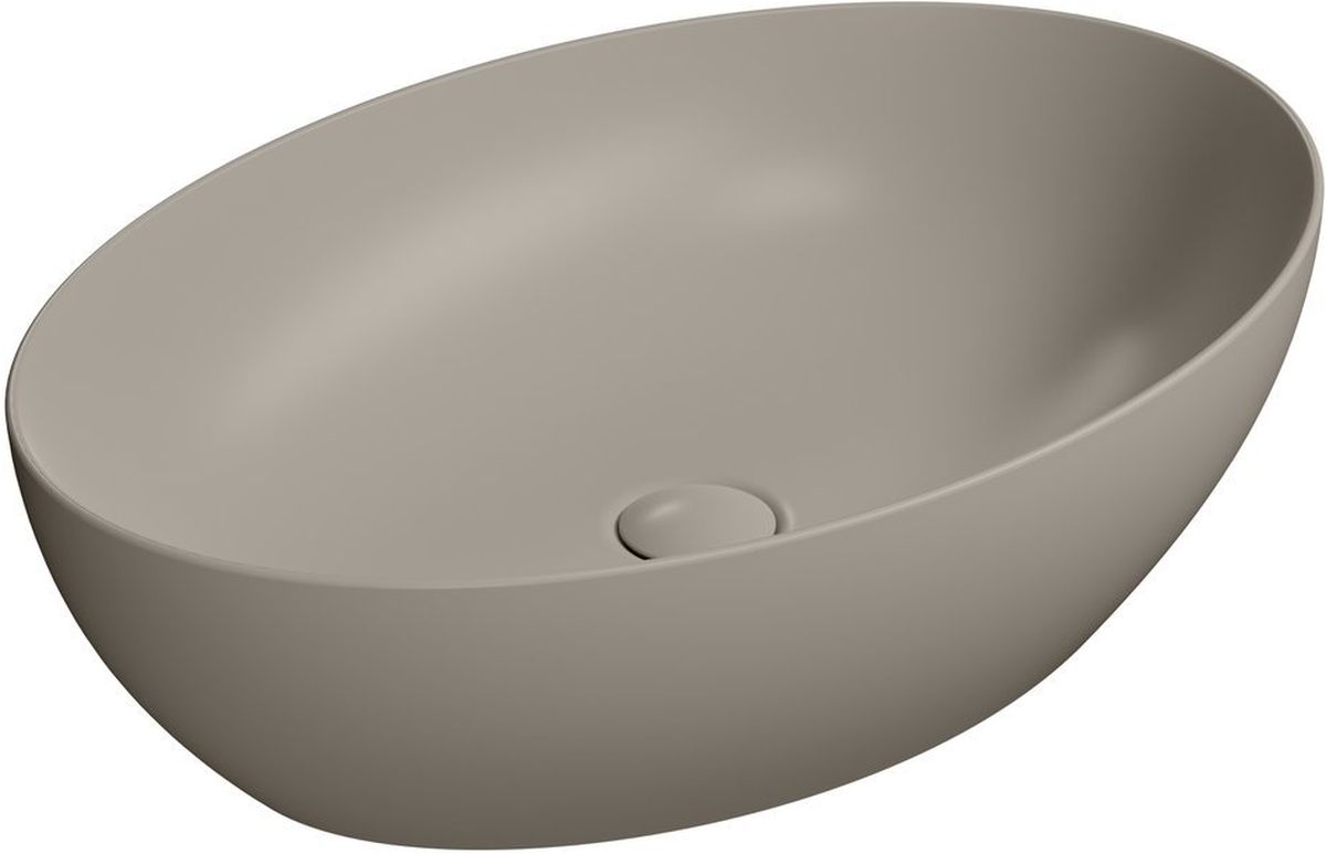GSI Pura lavabo 60x42 cm oval sobre encimera marrón/beige 884205