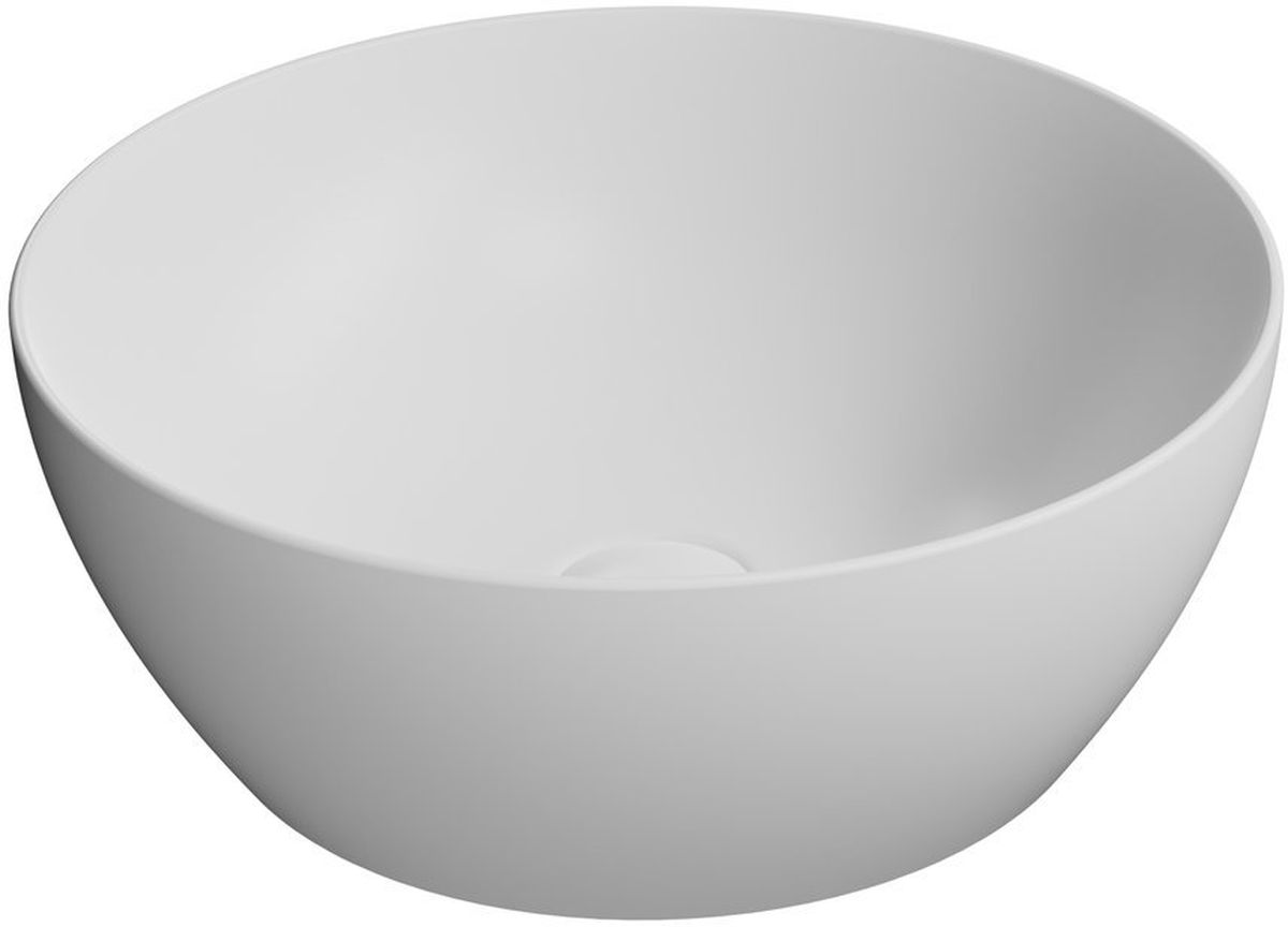 GSI Pura lavabo 42x42 cm circular sobre encimera blanco 885109